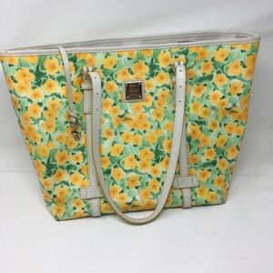 Dooney and Bourke Yellow Floral Petunia Tote